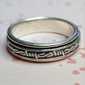 Sterling Men's Barbwire Spinner Ring